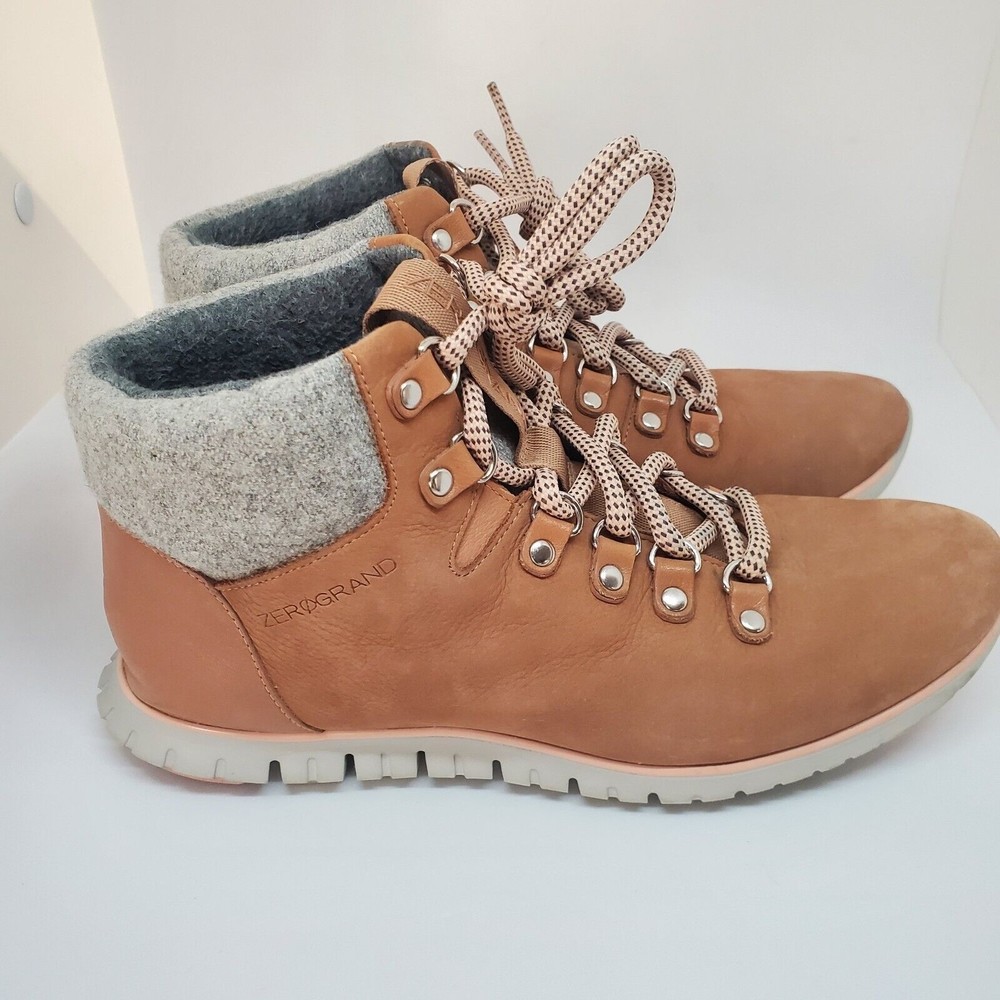 Cole Haan Zerogrand Omni Hiker Waterproof Birch Beige Fleece Lined 7.5B Nice - Picture 6 of 9
